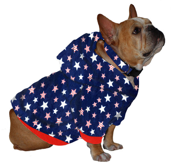 French Bulldog Hoodie Sweatshirt - Fits 16 to 30 LB Dog - Over 20 Patterns to Choose From!