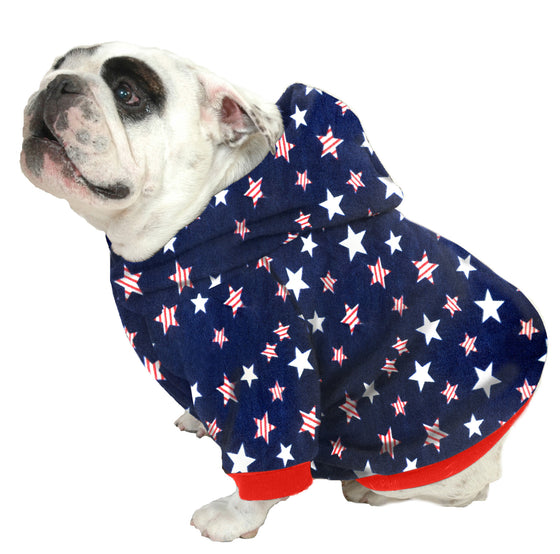 English Bulldog BIGGER THAN BEEFY Hoodie Sweatshirt - Fits 56 - 80 LB Dog - +20 Patterns to Choose From!