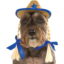  Cowgirl Hat with Braids Pet Costume
